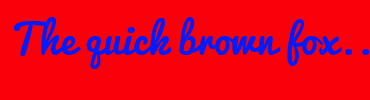Image with Font Color 001BFF and Background Color F9000A